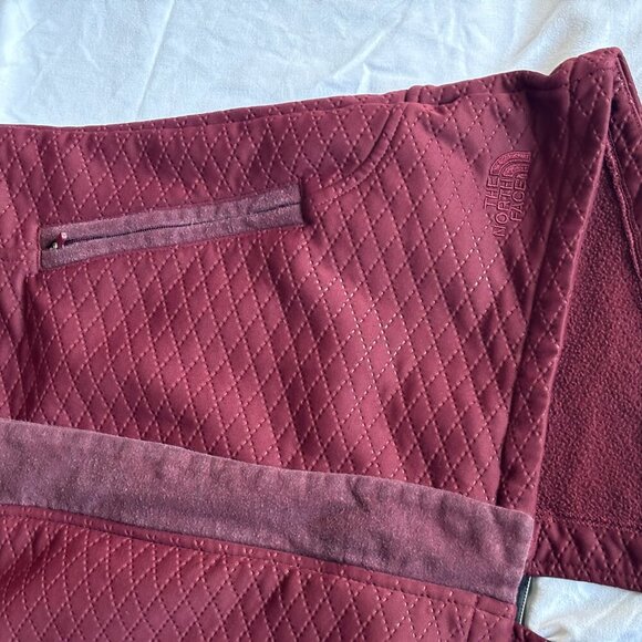 The North Face Hoodie Sweater Full Zipper Snap Button‎ Garnet Red sz XS/TP - Picture 7 of 8